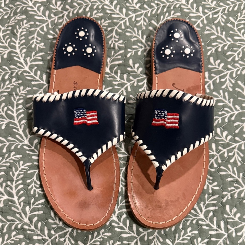 Jack Rogers Navy Flag Sandals